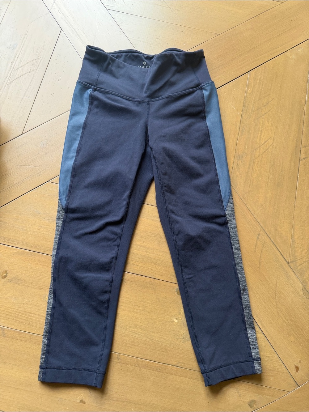 Athleta Navy and Heathered Gray Workout Leggings